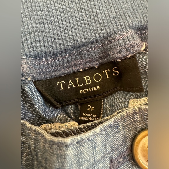 Talbots Petites Chambray Denim Pants - Picture 2 of 6
